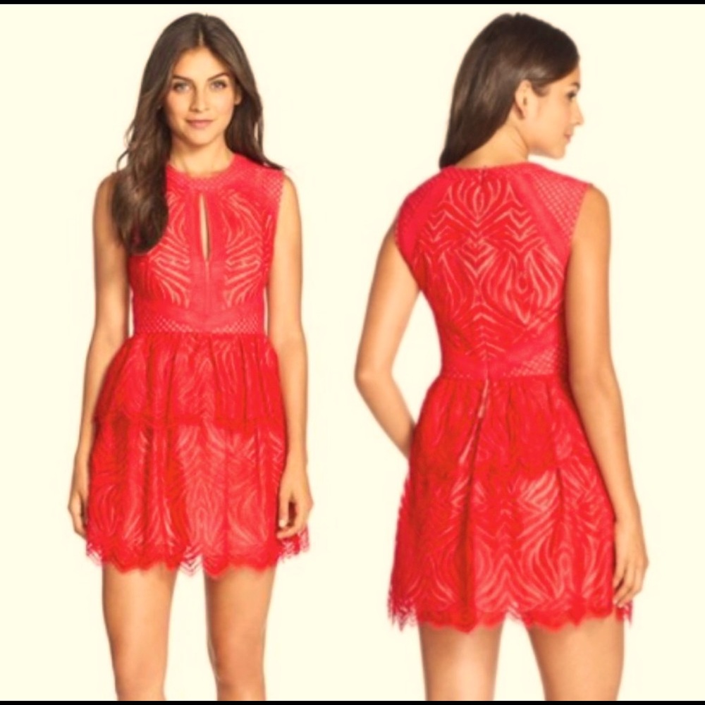 Red Micailia Lace